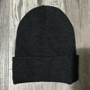 Satin Lined Charcoal Knit Beanie